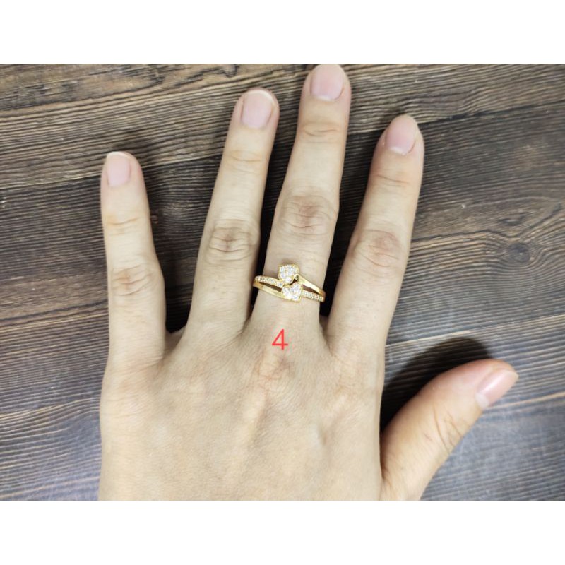Fifi Fashion Cincin Mata CuantiQ Geela Model Perhiasan Lapis Emas (08/28)