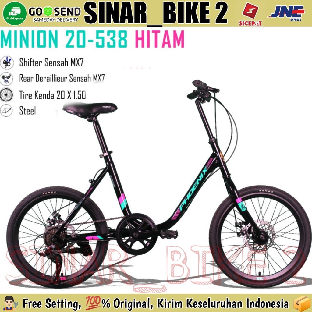 Sepeda Minion PHOENIX 538 20 Inch 7 Speed Rem Cakram