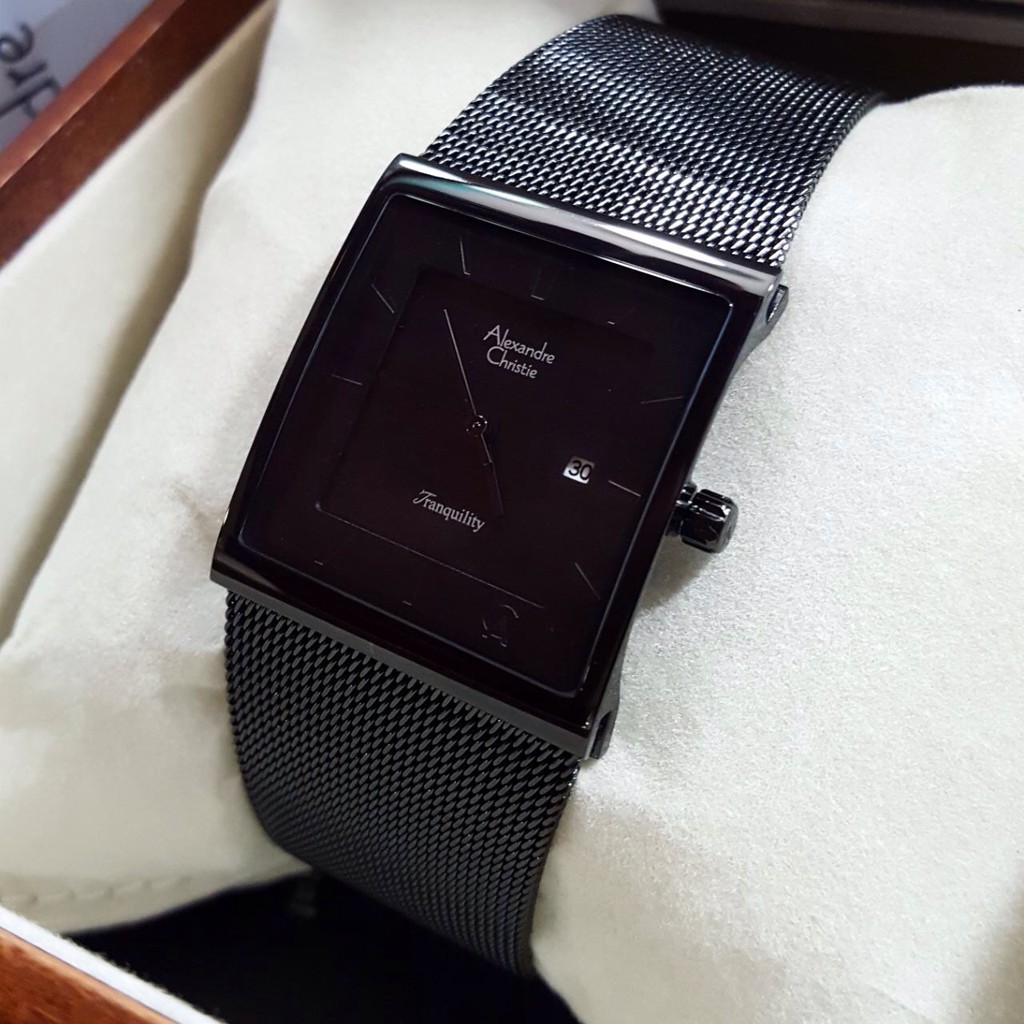 Alexandre Christie AC8333L Jam Tangan Wanita Stainless Steel hitam