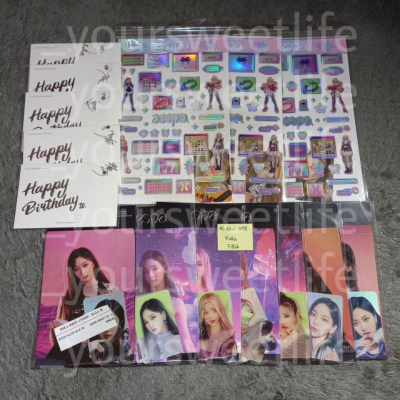 [Ready Stock] Aespa Hologram Epoxy sticker Lenticular Black Mamba