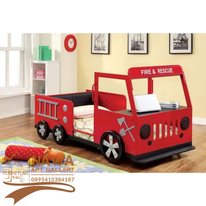 Tempat tidur anak model mobil pemadam dipan karakter terbaru