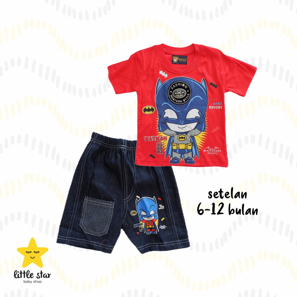 Babyclo Setelan Anak Cowok | Set Baju Kaos Celana Bayi Laki