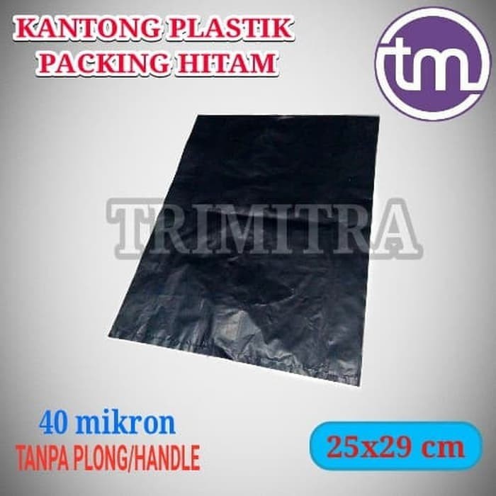 

PACKING 25 x 29 CM HITAM PLASTIK KRESEK PACKING HITAM TEBAL