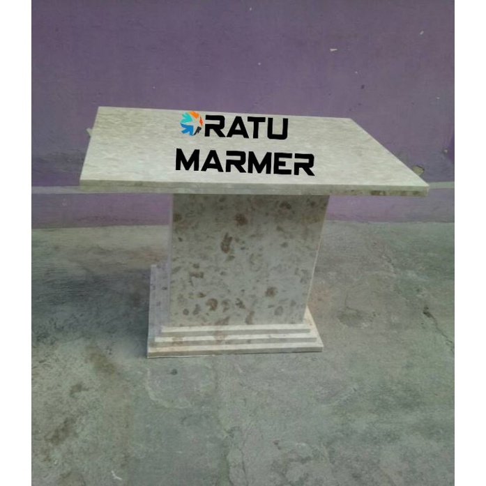 Meja Tamu Persegi Kaki Kubus marmer onix Tulungagung termurah