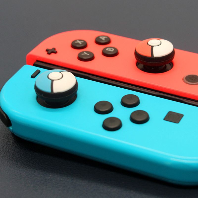 Vivi 1 Pasang Skin Grip Thumb Stick Analog Bahan Silikon Untuk Controller Joy-Con Nintendo Switch