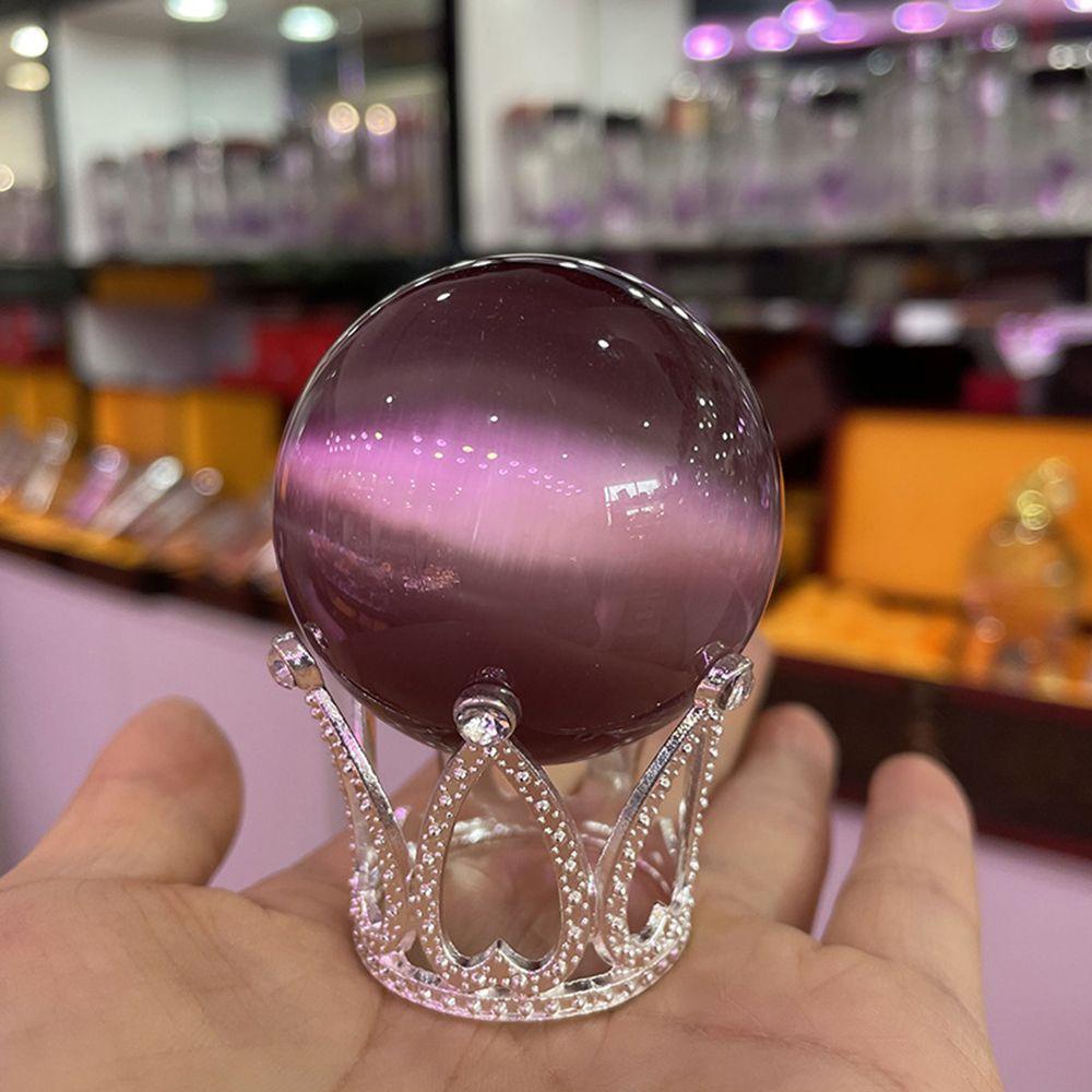 Top Crown Crystal Ball Holder Kerajinan Tangan Ornamen Desktop Properti Fotografi Alas Bola Kaca