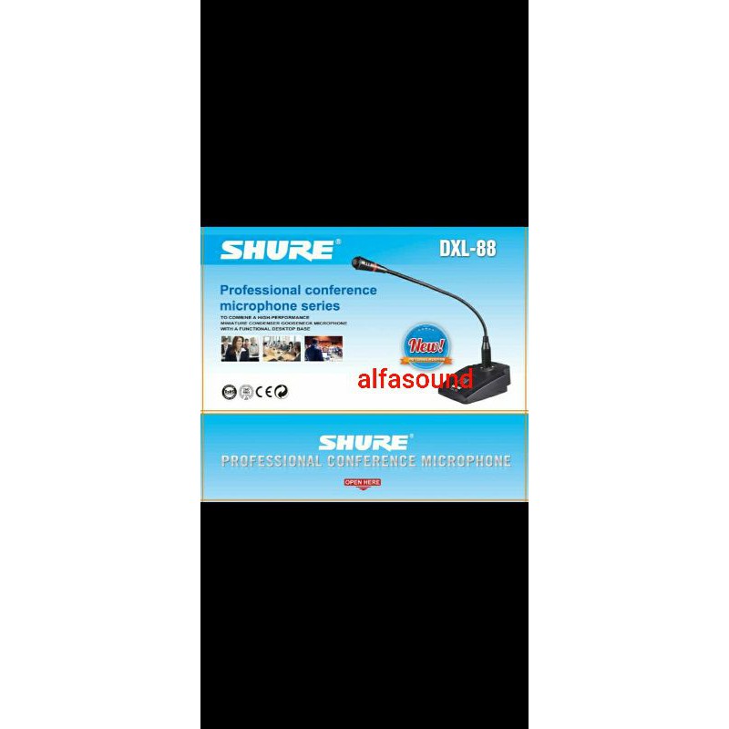 MIC MEJA SHURE DXL 88 MICROPHONE PODIUM SHURE DXL88 KABEL GOOSENECK
