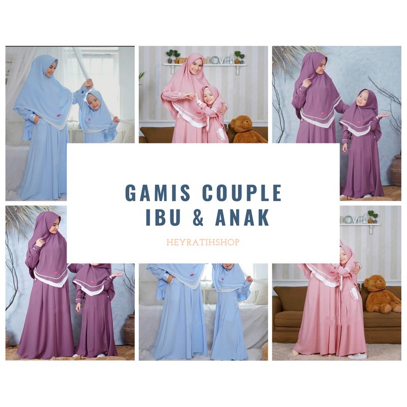 GAMIS COUPLE IBU ANAK TERMURAH BAJU LEBARAN BISA COD RAMADHAN FASHION MUSLIM IBU DAN ANAK