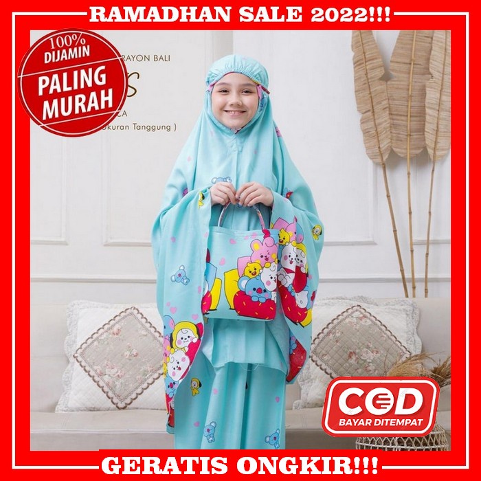 Terbaru Mukena Bahan Rayon Bali Mukena Anak Tanggung Motif Donita Usia (5-12Tahun) Mukena Traveling 