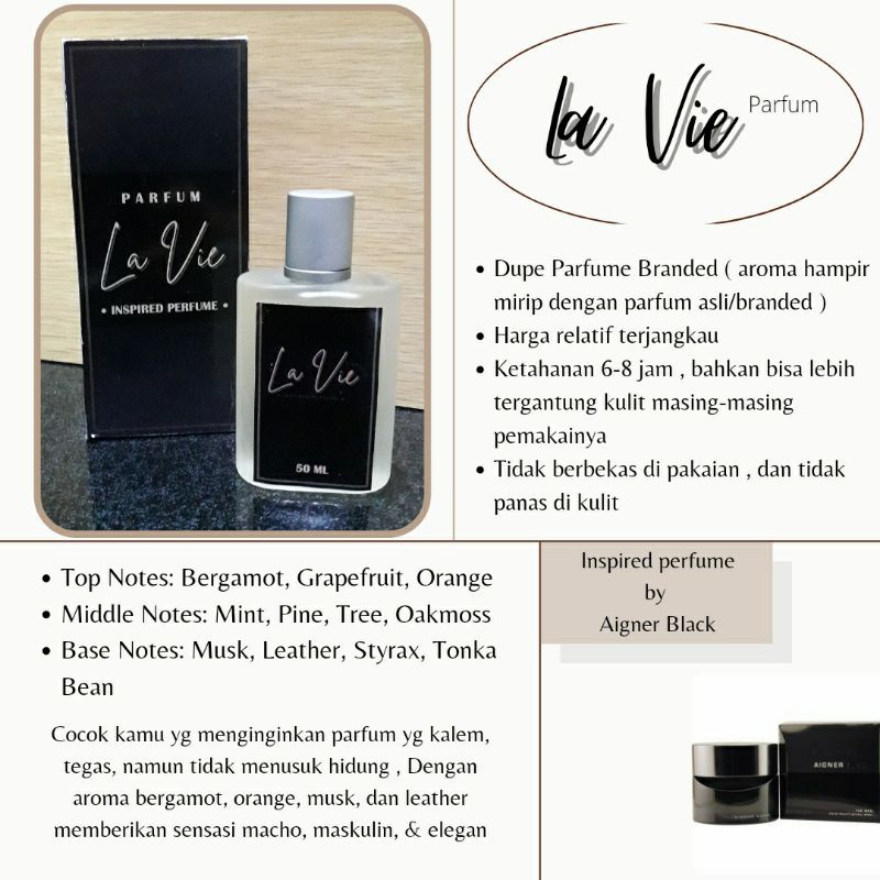 parfum refill aroma Aigner Black ( parfum bibit )