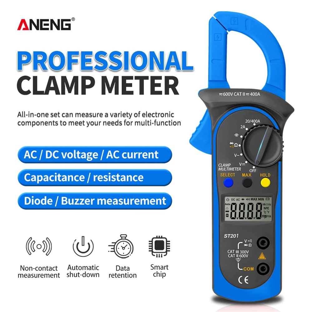 Digital Clamp Meter ST201 AC/DC Digital Clamp Multimeter ANENG