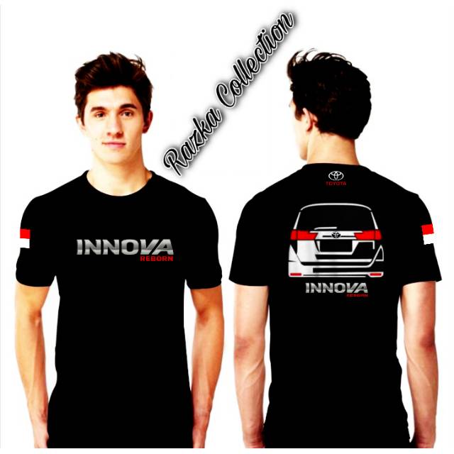 Kaos Innova Reborn / Baju Kaos Pria Lengan Pendek Mobil Toyota Innova Reborn Terbaru