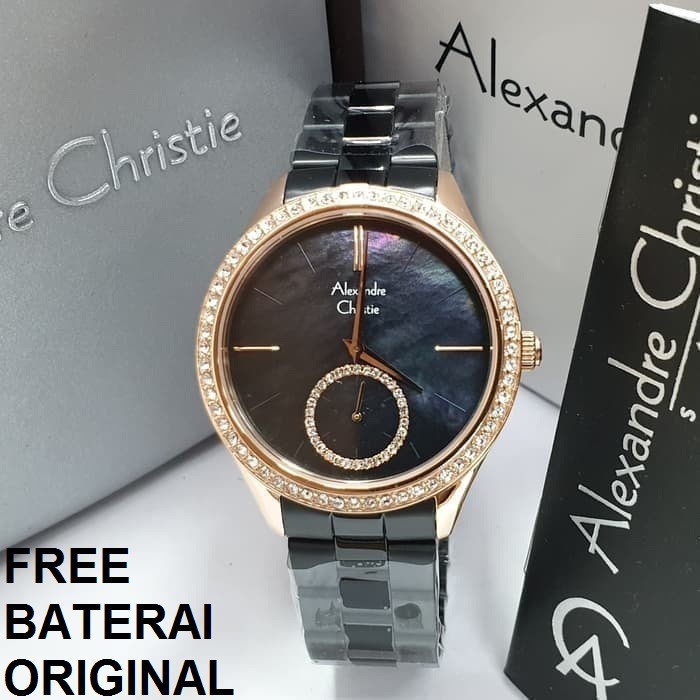 [Free Baterai] JAM TANGAN WANITA ALEXANDRE CHRISTIE AC 2715 ORIGINAL GARANSI RESMI 1 TAHUN