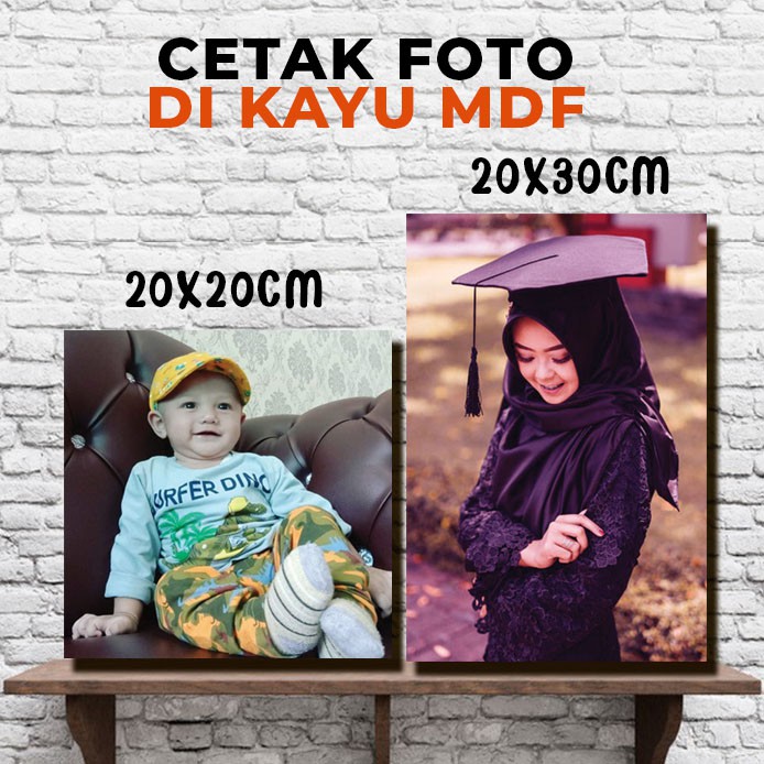 Cetak foto di kayu foto poster kayu