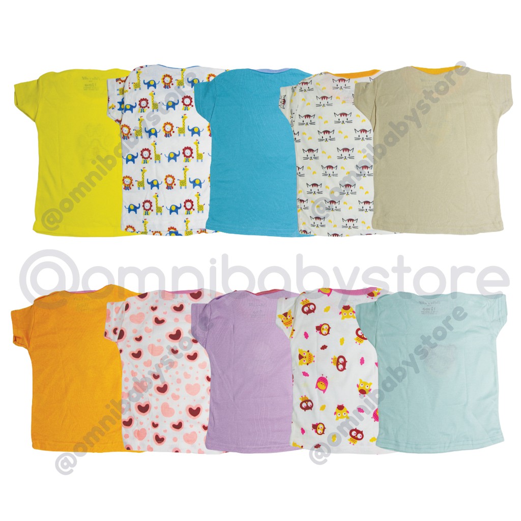 cotton's mill kaos lengan pendek bayi laki-laki/ bayi perempuan 5in1 (SNI)