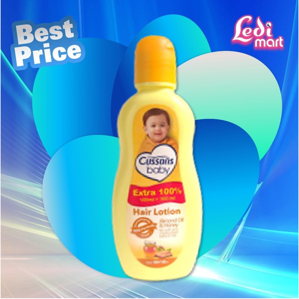 ORIGINAL Cussons Baby Hair Lotion 100ml+100ml &amp; 50ml+50ml / Cusson Hair Lotion Bayi / LEDI MART