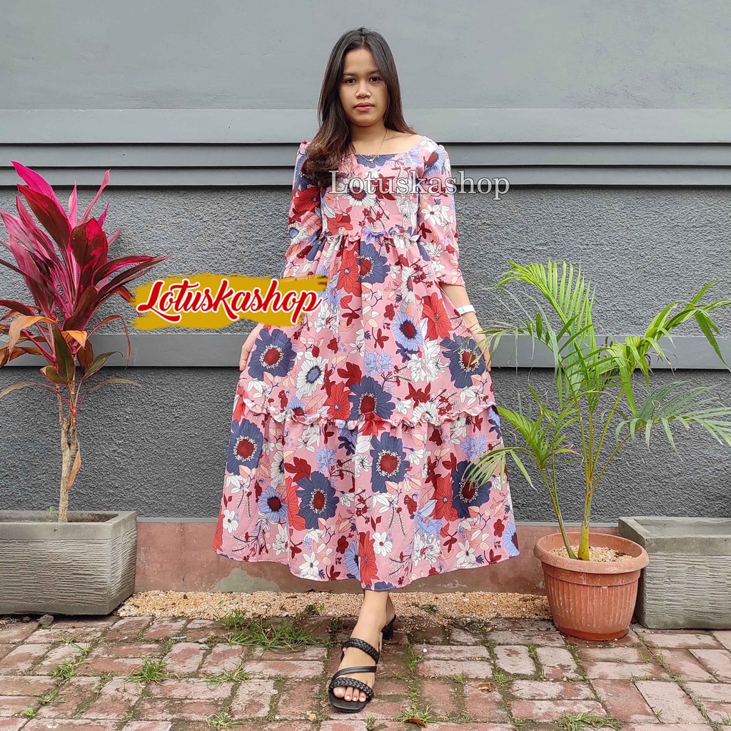 Dress Long Lily Flow Ruffle