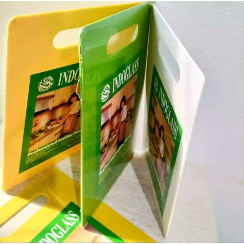 Papan Potong Plastik Non-Slip Dapur Potong Papan Talenan dengan Gagang indoglass ukuran 25x15 cm