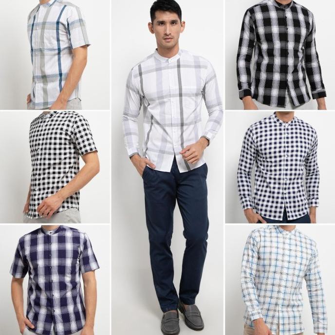 KEMEJA SHANGHAI MOTIF KOTAK KOKO PRIA INTROSPECT