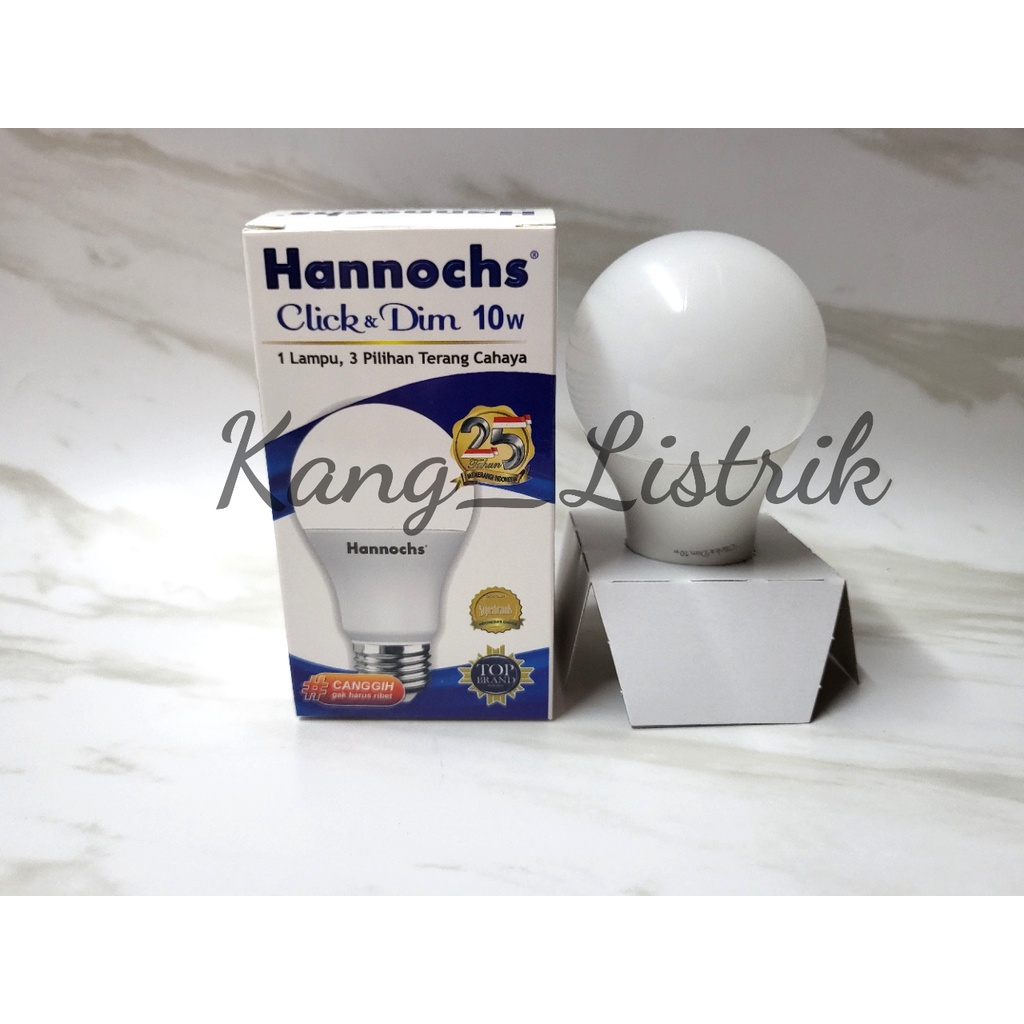 Hannochs Lampu LED Click &amp; Dim 10 watt - 3 tingkat kecerahan