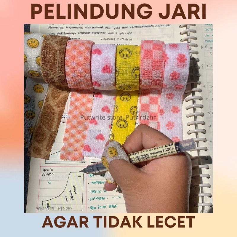 

Pelindung Jari Elastis Untuk Menulis Cute Bandage Writing Protect Finger Tape