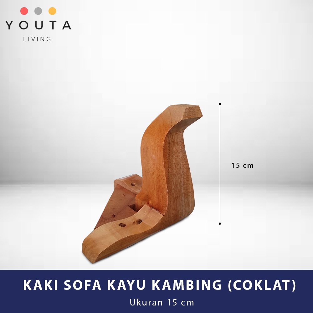 KAKI SOFA KAYU KAMBING (COKLAT)