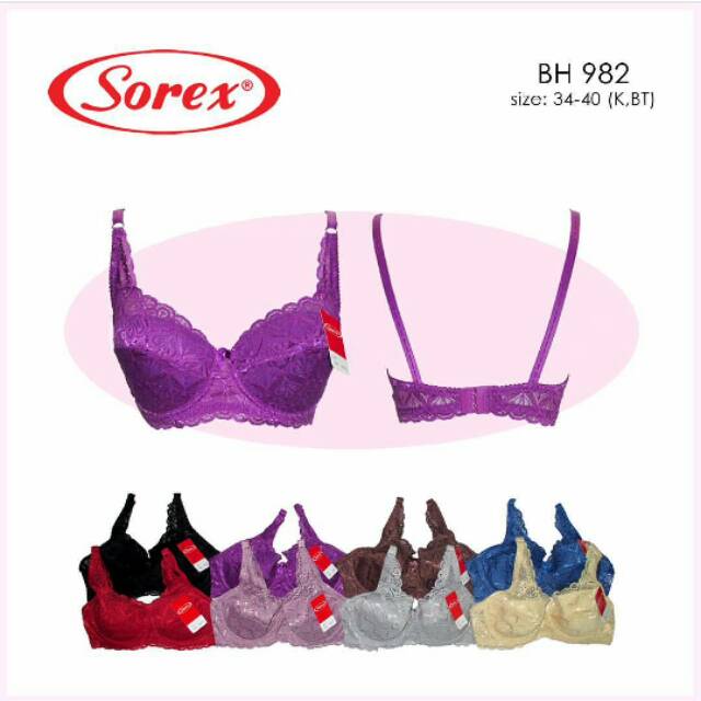 Bra sorex 99896 bh brokat cup kawat busa tipis sorex