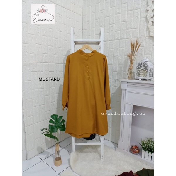 TUNIK BRIELLE/ATASAN WANITA/BAHAN SHAKILA JUMBO UK XXXL LD126CM