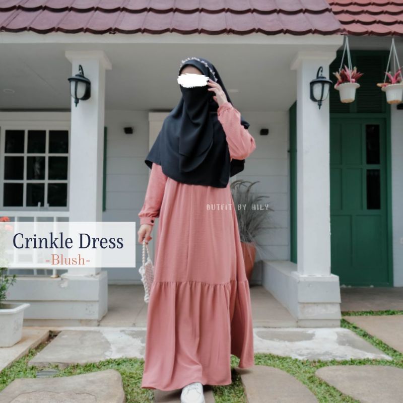 Crinkle Dress by Khizaanah Sunnah Daily dress crinkle Nude M