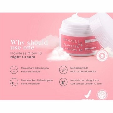 Hanasui Flawless Glow Night Cream 15gr