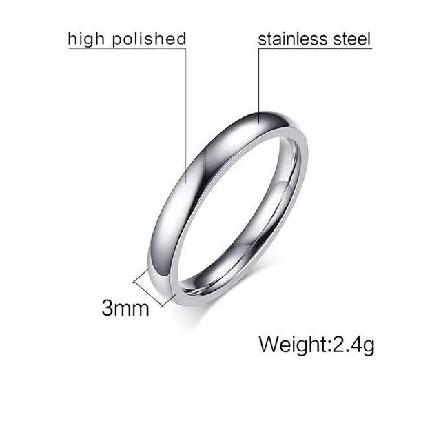 [COD] Cincin Titanium Oslvr Silver Polos Oval Wanita Pria Anak Couple