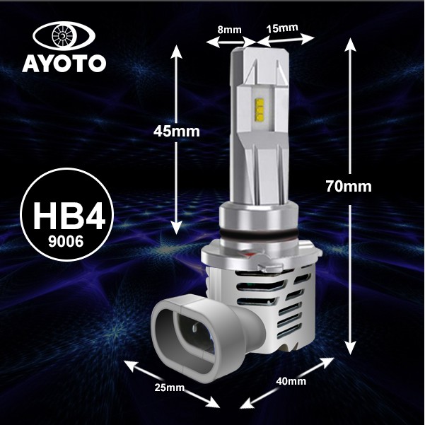 Lampu LED Mobil AYOTO HB4 9006 Original (1SET)