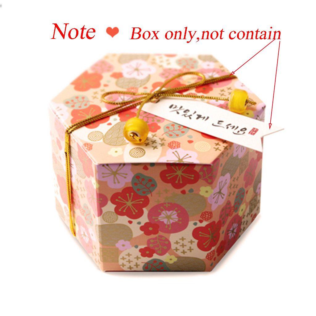 【 ELEGANT 】 Gift Box Mini Kreatif Kosong Packing Kado Motif Plum Blossom Foldable Wedding Decor
