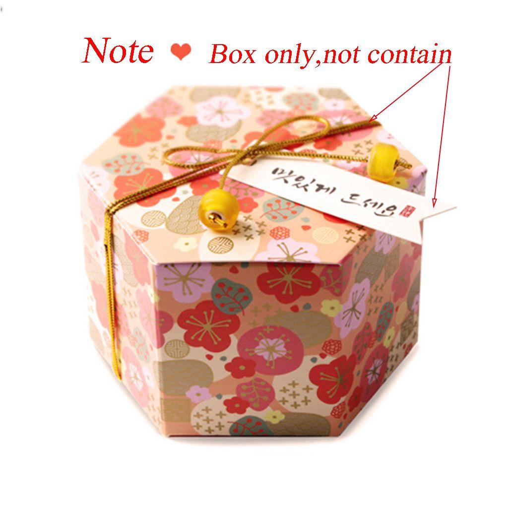 Mxbeauty Gift Box Kreatif Elegan Kosong Packing Kado Motif Plum Blossom Foldable Wedding Decor