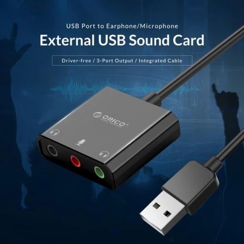 NA - SOUND CARD EXTERNAL USB ORICO AUDIO ADAPTER JACK 3.5mm Mic SKT3