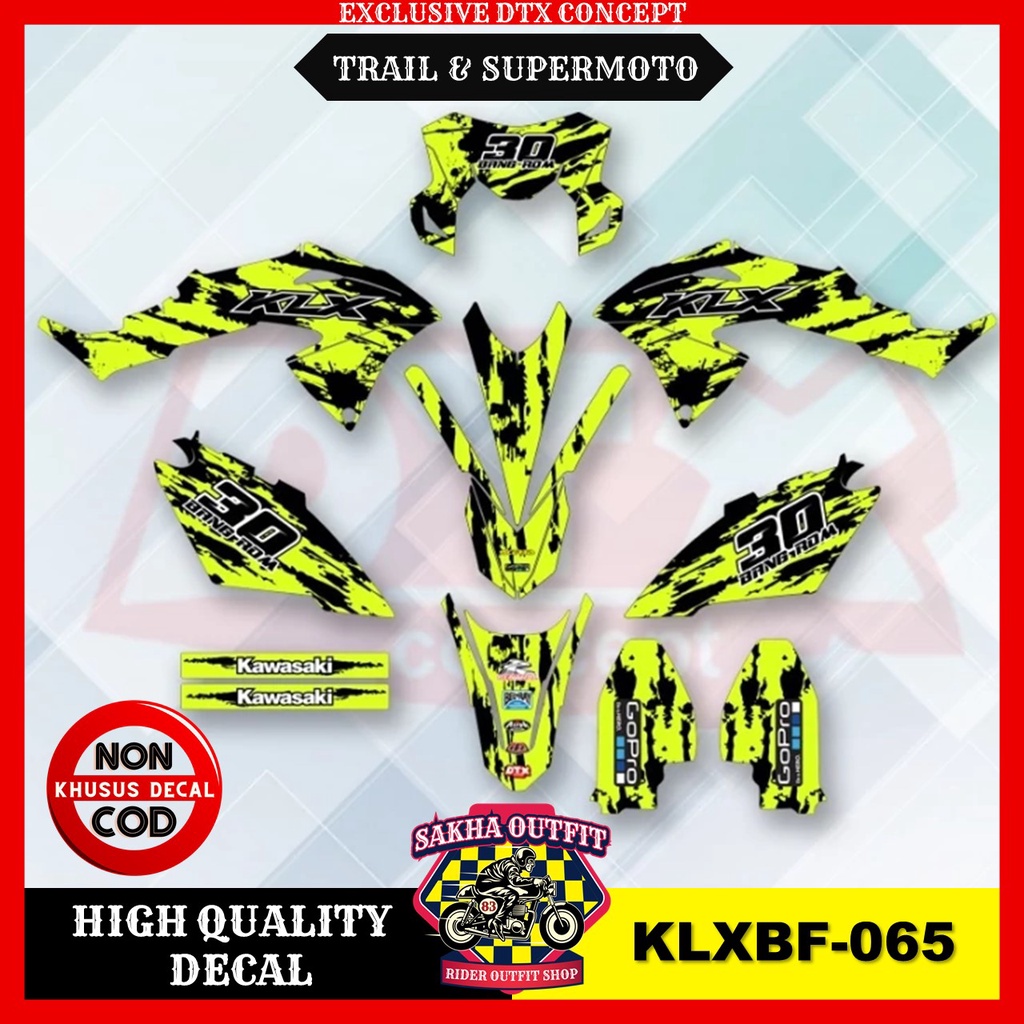 Decal klx bf decal klx stiker trail KLX stiker motor stiker supermoto stiker variasi motor decal klx