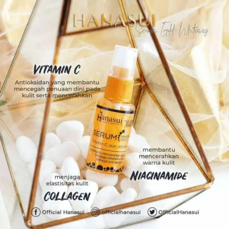 HANASUI SERUM GOLD WHITENING JAYA MANDIRI SERUM WAJAH PEMUTIH WAJAH GLOWING