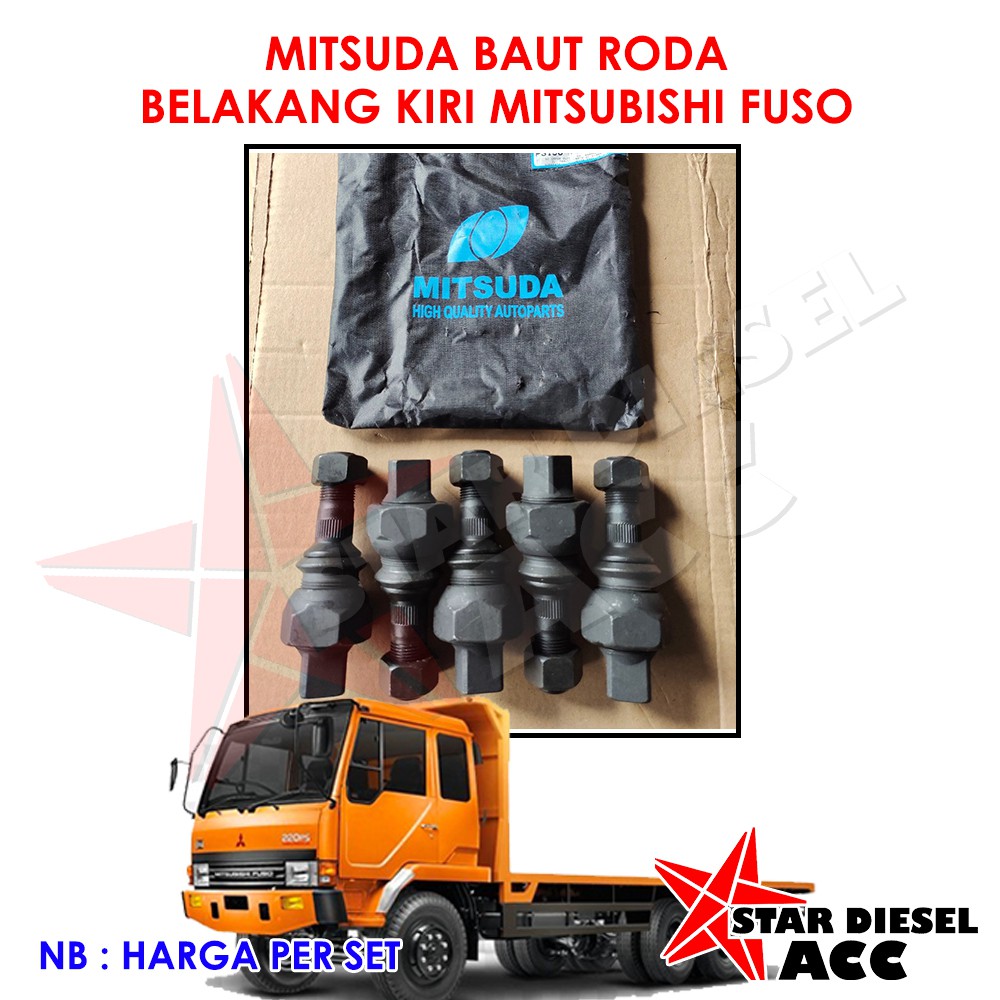 BAUT RODA MITSUBISHI FUSO BELAKANG KIRI MUR RODA FUSO BAUT RODA FUSO BELAKANG KIRI