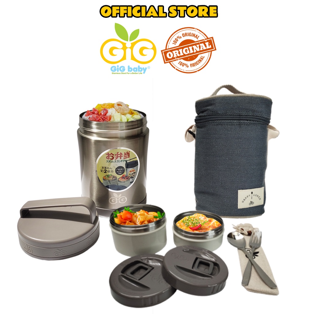 Rantang Susun GIG Baby Premium Lunch Jar 1,3lt LJ-61 / Tempat Makan / Stainless Steel