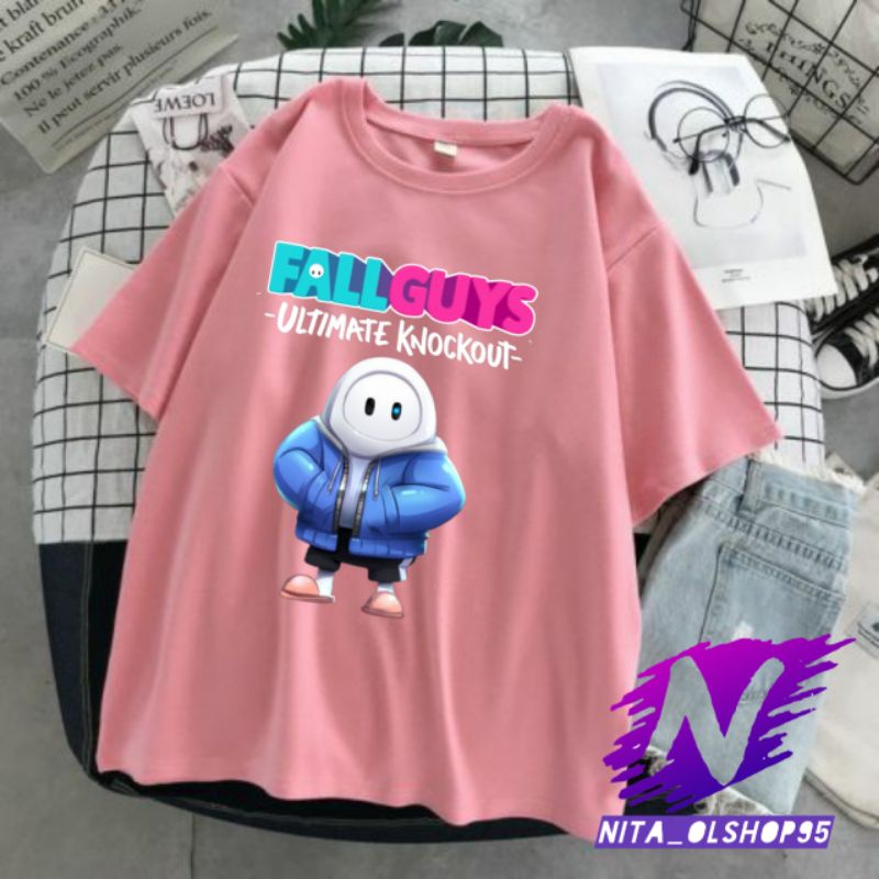 kaos anak fall guys baju karakter fall guys terbaru