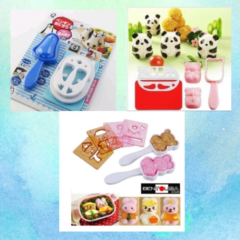 Nori Puncher Bento Set Pinguin Bear Panda