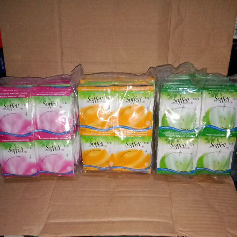 (1 Pak) SOFFELL Anti Nyamuk Isi 144 Sachet / SOFFELL GERANIUM ,  Kulit Jeruk