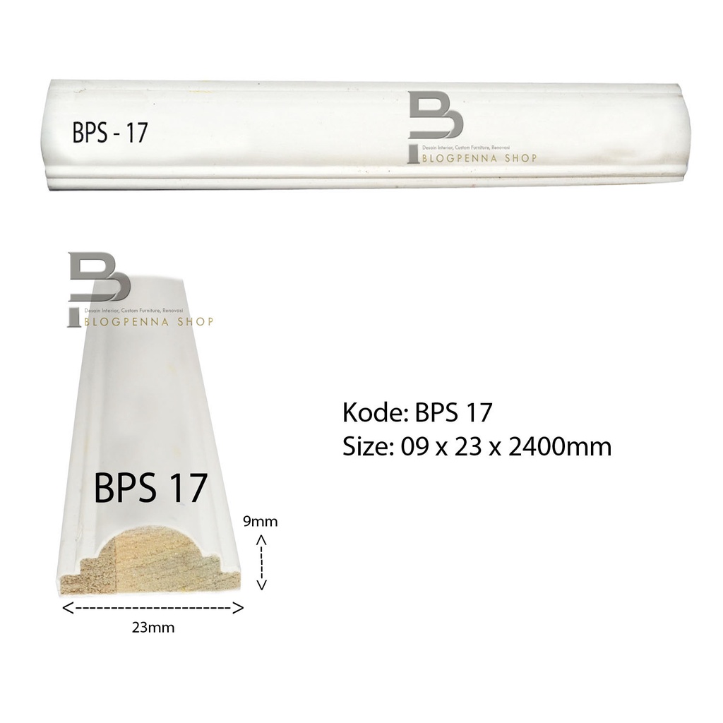 LIST KAYU BPS17 / LIS KAYU WAINSCOTING / WALL MOULDING / PANEL