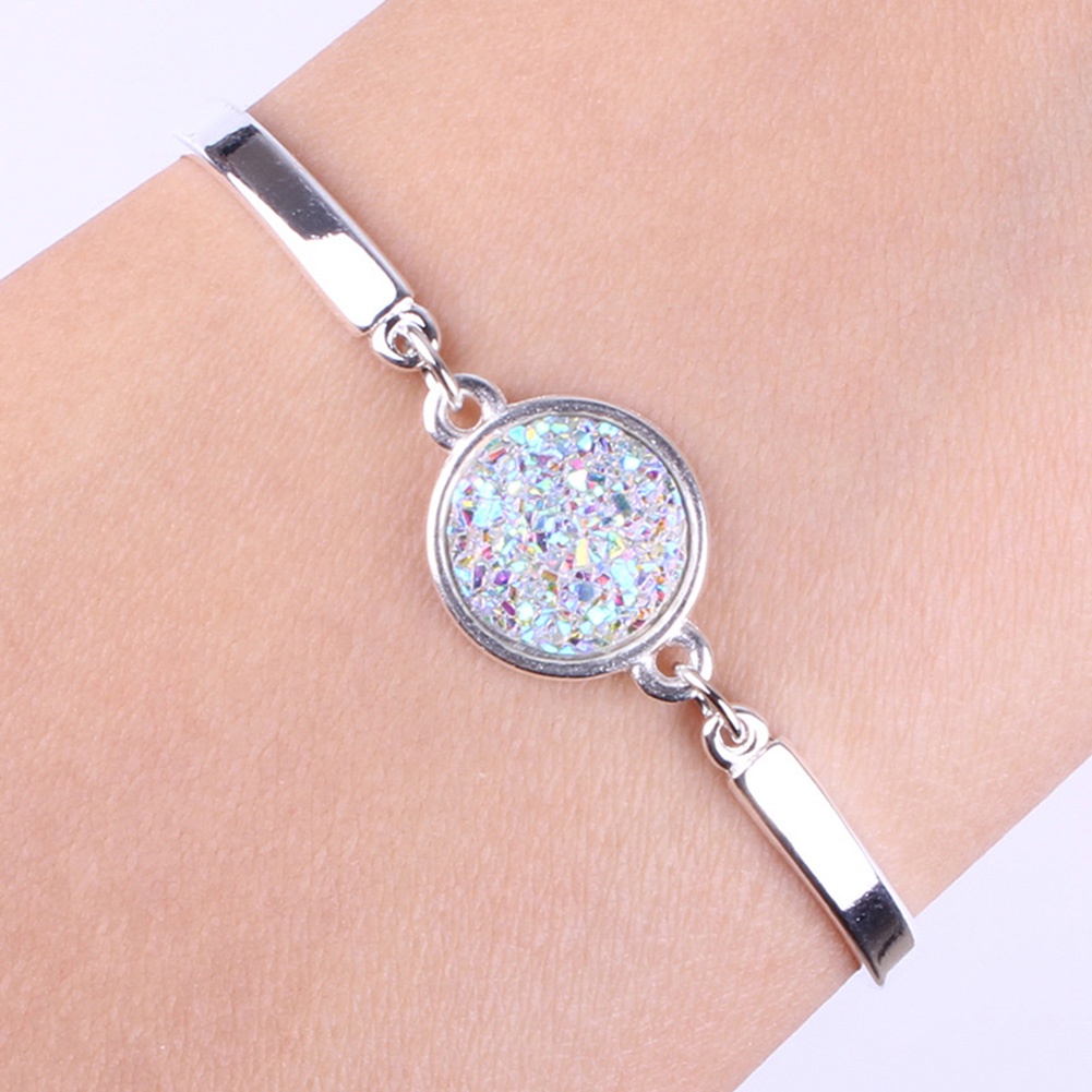 Hu Hu Hu Hu Hu Alat Bantu Pasang Kacamata♡ Gelang Tangan Rantai Adjustable Aksen Manikmanik Resin Glitter Untuk Wanitahadiah