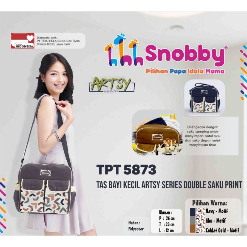 Snobby Tas Bayi Besar / Sedang / Kecil Artsy Series Saku Print TPT5871 / TPT5872 / TPT5873