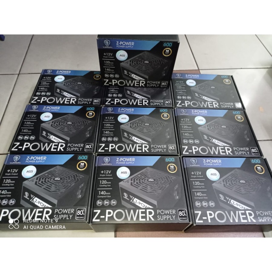 PSU Power Supply VURRION Z-POWER 600 80+ Garansi Resmi