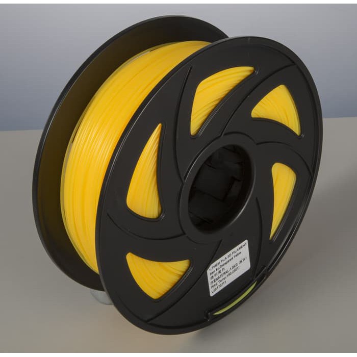 

PLA 3D Printer Filament 1.75mm 1Kg Tinta Kuning Yellow Transparent