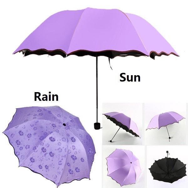 &lt;^  SJA ^&gt; Payung Lipat / Umbrella Payung Magic 3D dengan Motif yang Muncul ketika Basah Hujan