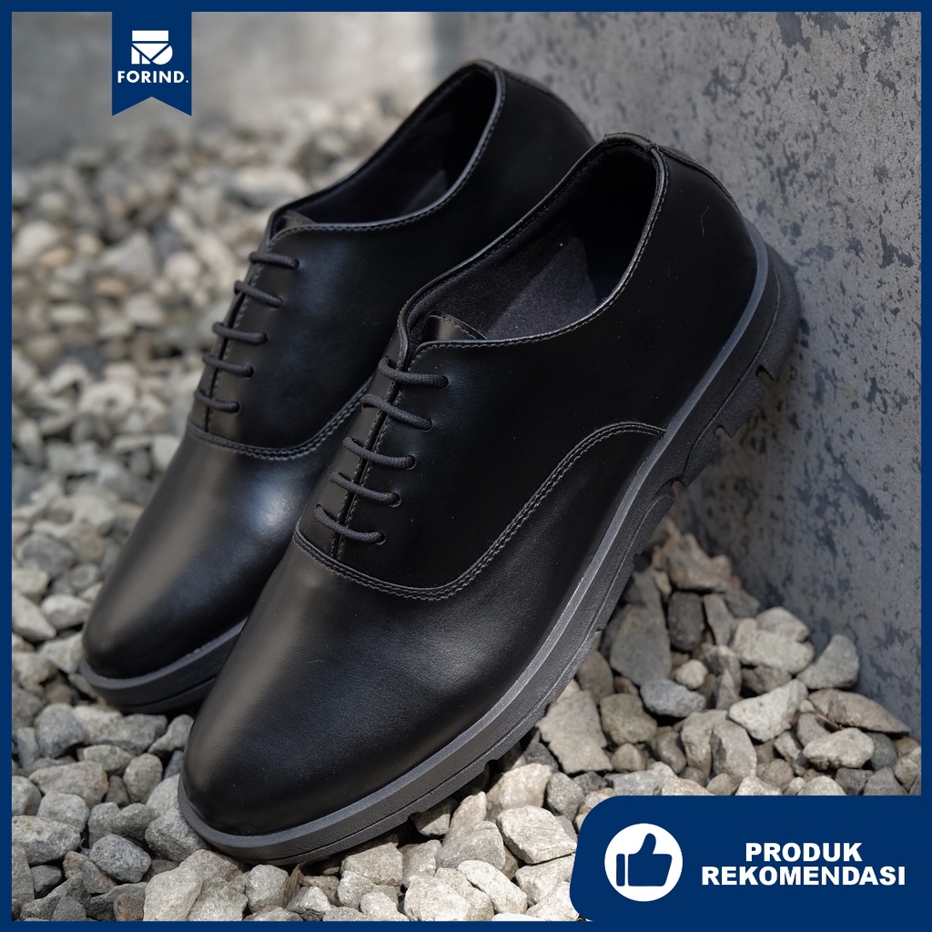 Scott Black | Sepatu Pantofel Hitam Pria Ori Kerja Cowok Kantor Pantofel Casual Original Kasual Oxford | Oxwalker FORIND