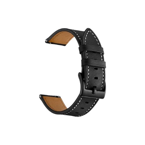 Amazfit Leather Strap Smartwatch Strap 20&amp;22mm for GTS/GTR/Bip Series - Cokelat, 20mmLeather Strap